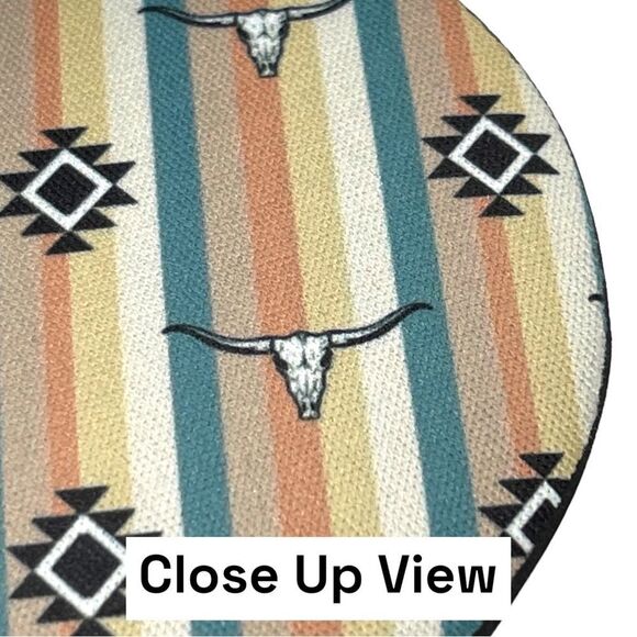 Striped Western Car Coaster Set | Car Accessories - Picture 3 of 8